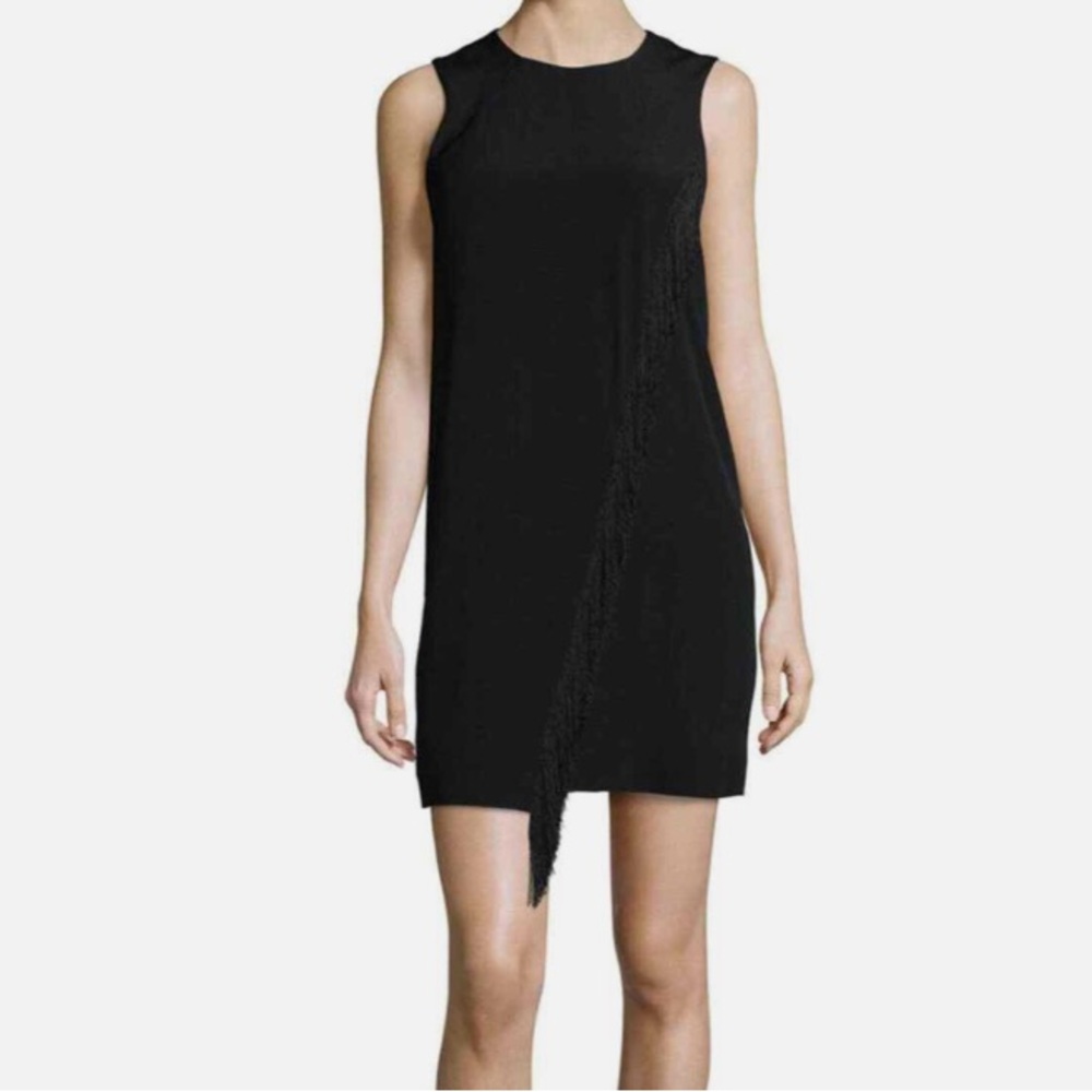 Rebecca Taylor Sleeveless Fringe Black Dresss✨